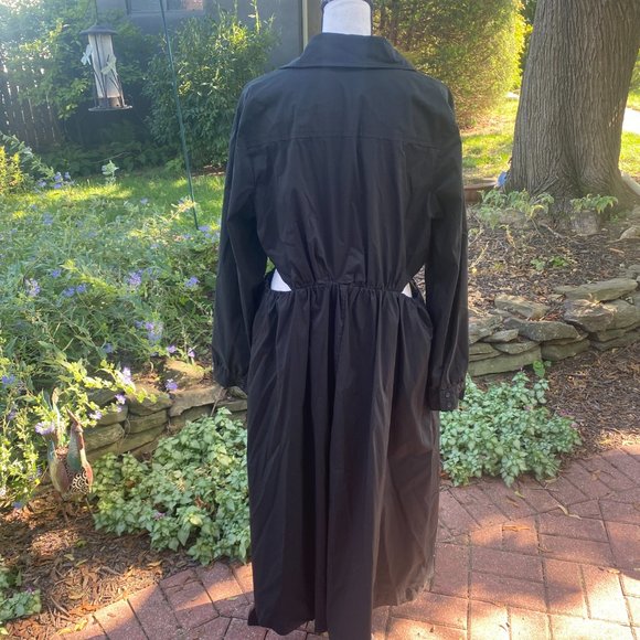 Anthropologie Black Cut-Out Midi Dress - Picture 3 of 6